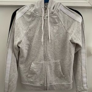 heather grey zip up
